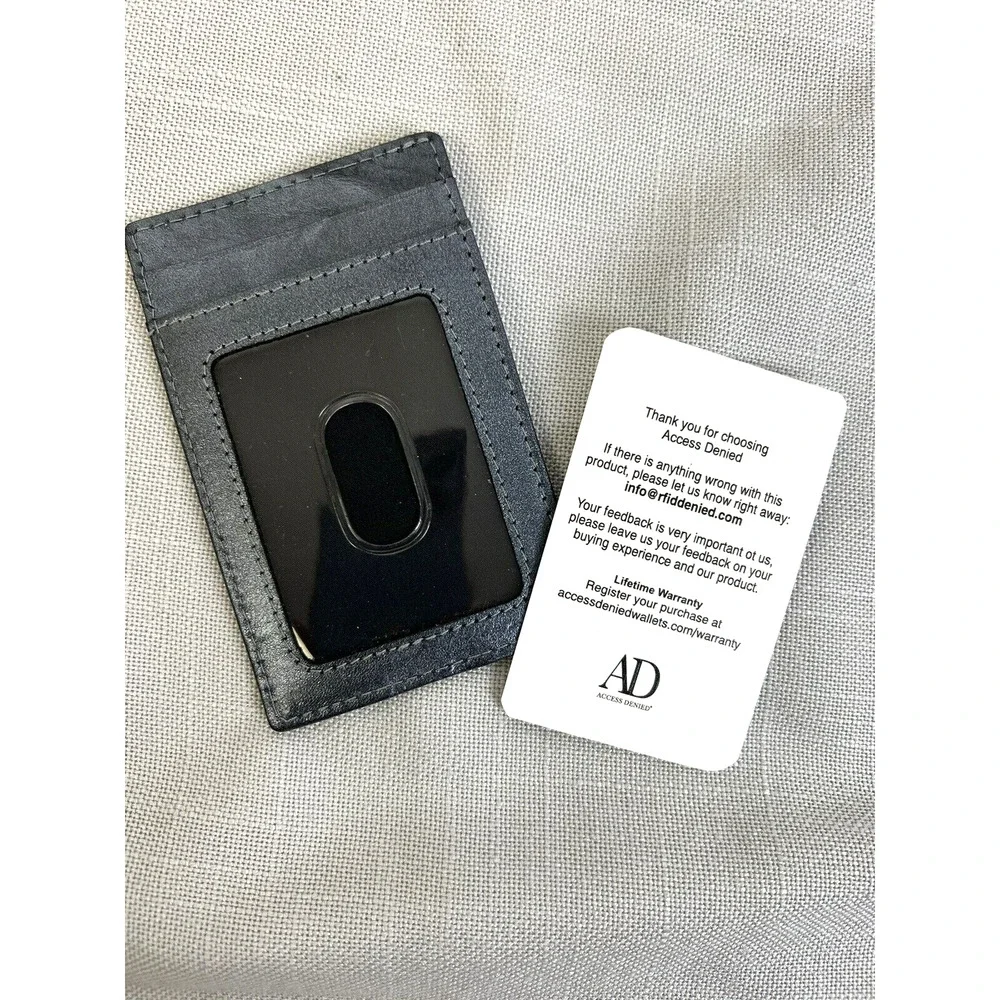 Access Denied Wallet Gray Unisex Slim Credit Card Holder RFID Security Gift